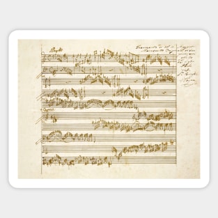 Mozart | Amadeus Mozart original manuscript score Sticker